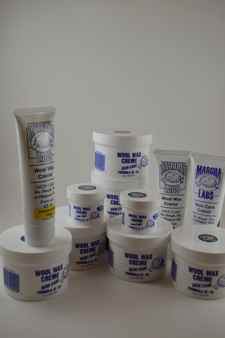 6 nine ounce jars; 2 two ounce jars; 3 Squeeze tubes Wool Wax Creme