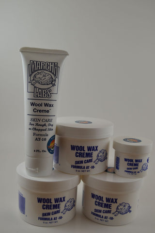 3 nine ounce jars, 1 squeeze tube and 1 two ounce jar Wool Wax Creme