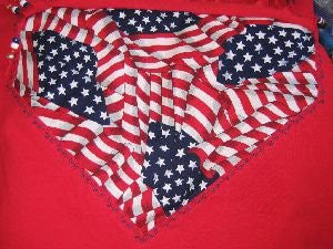 Patriotic T-Shirt Red Women's Large Size